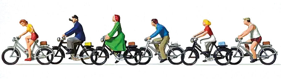 Preiser People on Bicycles